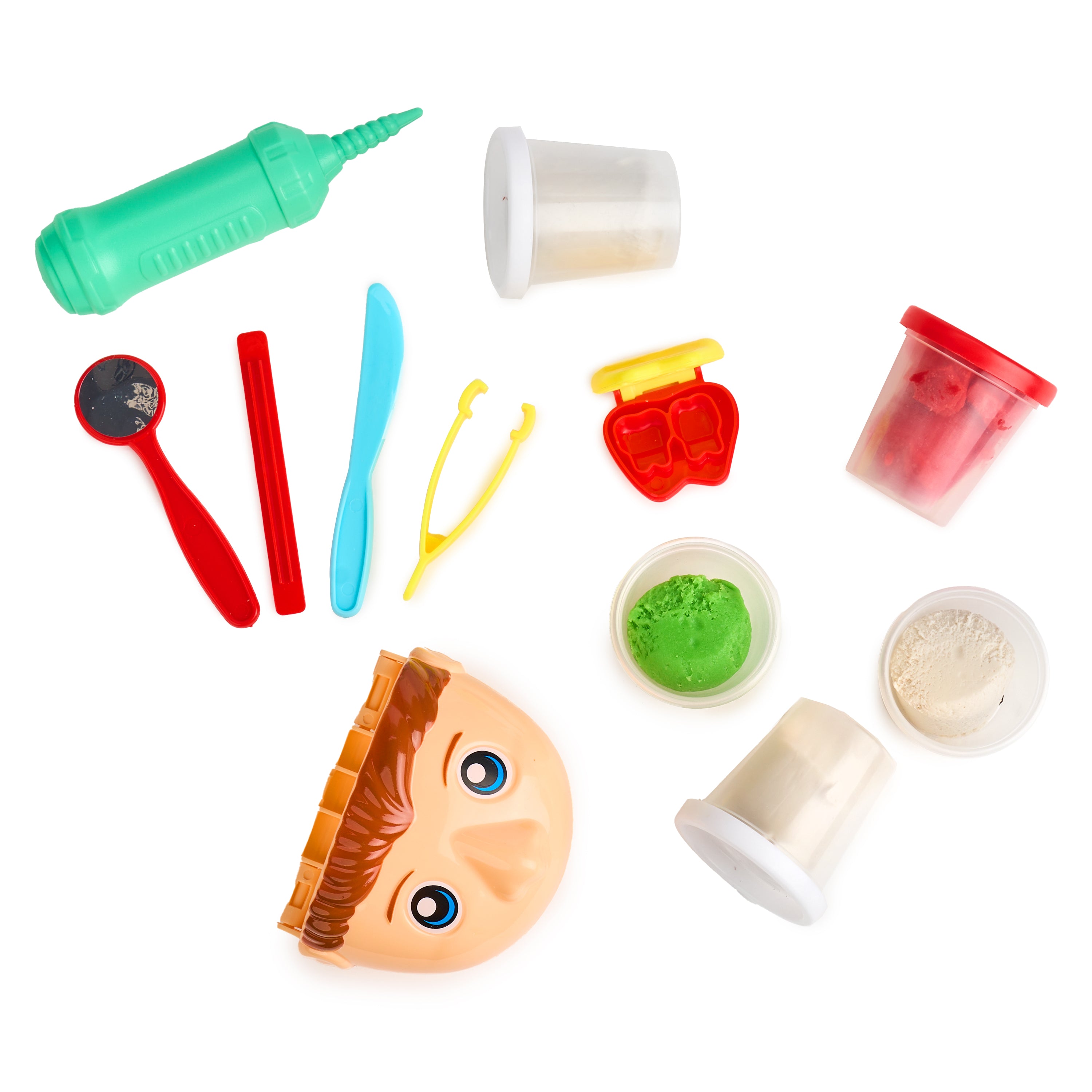 Set simulare dentist Play Mud cu plastilina si instrumente